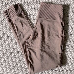 Aerie Ribbed High Waisted Legging Medium Long Brown